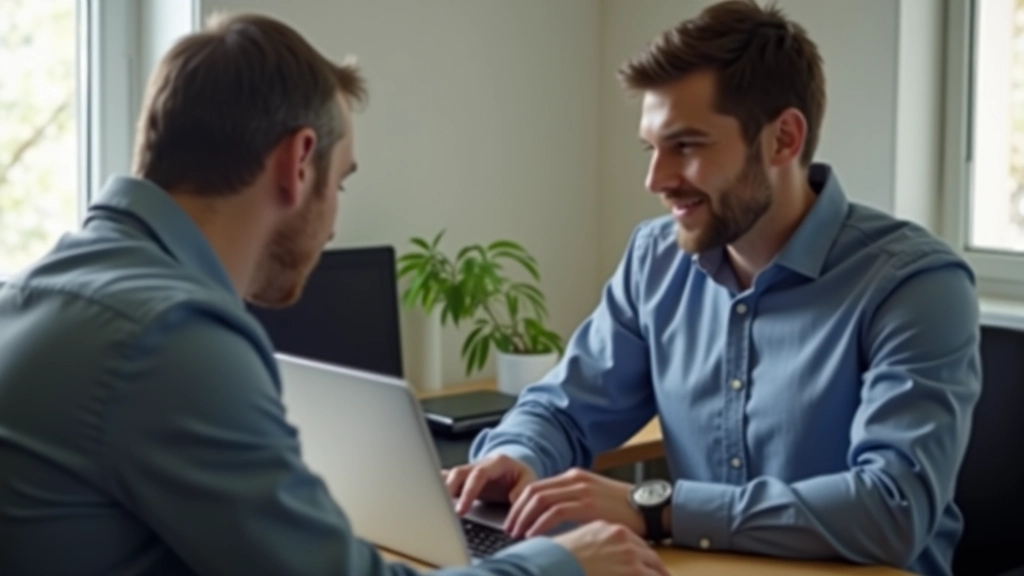 Coach che rivede registrazione video con partecipante per identificare aree di miglioramento