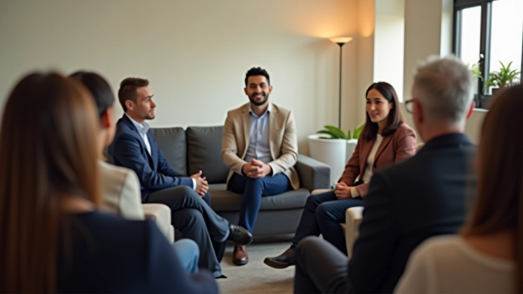 Diversi partecipanti a un club di public speaking seduti in una stanza accogliente, ascoltando attentamente una presentazione